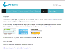 Tablet Screenshot of medequipbillpay.com